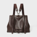 Shoulder Bag Backpack Versatile Genuine Leather Large Capacity Vintage - Better price for wholesale - Coffee