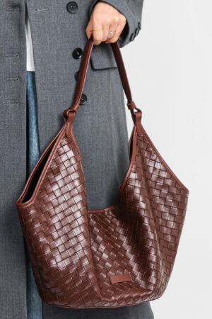 Commuting Genuine Leather Large Capacity Woven Tote Bag New Arrival - Better price for wholesale
