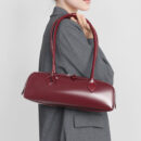 Shoulder Bag Commuting Style Genuine Leather Women's Bag Baguette Bag - Better price for wholesale - Burgundy