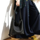 Shoulder Bag Tote Bag Commuting Genuine Leather Women's Bag Cowhide Leather - Better price for wholesale - Black