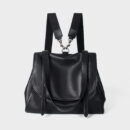 Shoulder Bag Backpack Versatile Genuine Leather Large Capacity Vintage - Better price for wholesale - Black