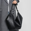 Commuting Genuine Leather Large Capacity Woven Tote Bag New Arrival - Better price for wholesale - Purple