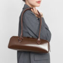 Shoulder Bag Commuting Style Genuine Leather Women's Bag Baguette Bag - Better price for wholesale - Coffee