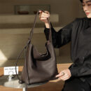 Shoulder Bag Tote Bag Commuting Genuine Leather Women's Bag Cowhide Leather - Better price for wholesale - Coffee